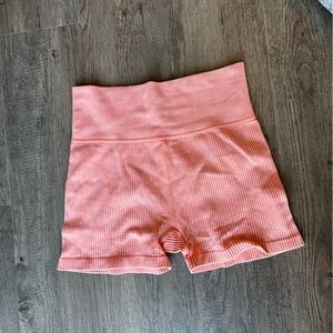 Forever 21 Pink Ribbed Athletic Shorts